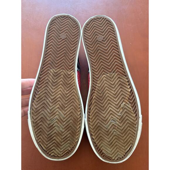 Y2K Ed Hardy Red Slip-On Low Top Sneakers Eagle Tattoo Rhinestone Toe Size 11 - Picture 8 of 8